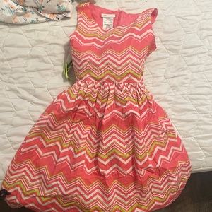 Bonnie Jean green,pink, and white dress